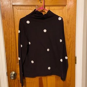 Plum polka dot top